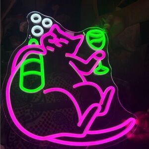 Acrylic neon light sign.